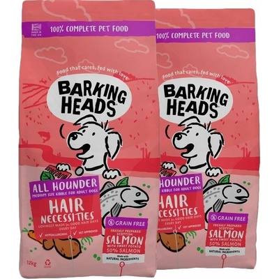 Barking Heads All Hounder Hair Necessities Salmon 2 x 12 kg