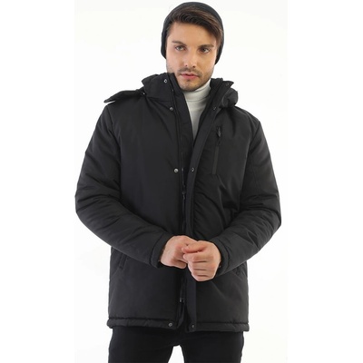 River Club Мъжко водонепромокаемо яке със сваляща се качулка и подплата от полар dp-160 - Черно #408305 (408305_Черно)