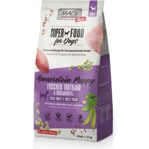 MAC's Mac’s Monoprotein Dog Puppy GRAIN FREE - висококачествена храна за подрастващи кучета от всички породи, податливи на алергии, с пуйка, 12 кг - Германия - 90511