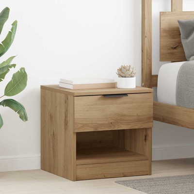 vidaXL Шкаф за легло 2 pcs Дъб 40 x 39 x 40см Инженерно дърво (880517)