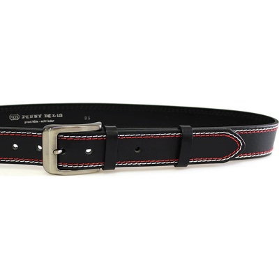 Penny Belts pánský kožený opasek 02NKS-2-B-CV černý