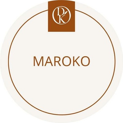 Davídkovo koření Etiketa Maroko béžová průměr 4,5 cm 1 ks