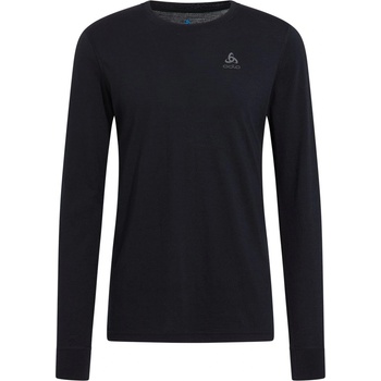 Odlo Men's Merino Long-Sleeve Baselayer Top - Black