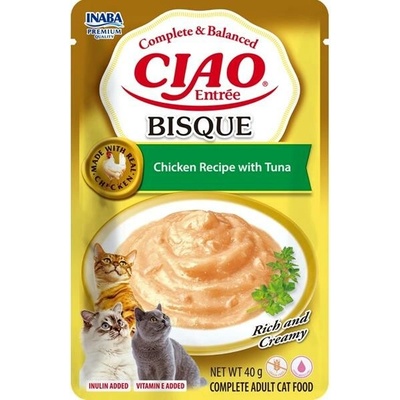 Inaba Ciao Entrée Bisque kuracie a tuniak 40 g