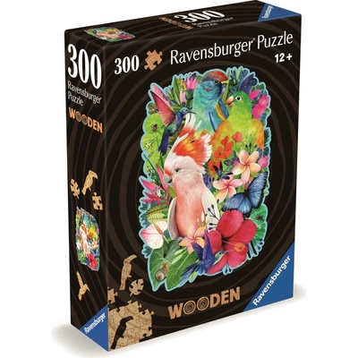 RAVENSBURGER Dřevěné obrysové Nádherní ptáci 300 dílků