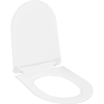 vidaXL Тоалетна седалка, плавно затваряне, бърз монтаж/демонтаж, бяла (145017)