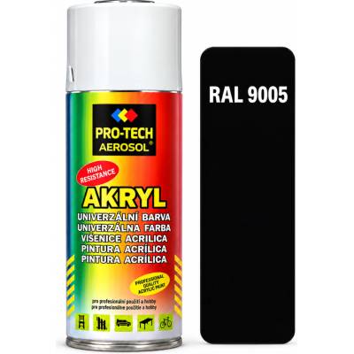 PRO-TECH akrylová farba v spreji 400 ml – čierna (RAL 9005)