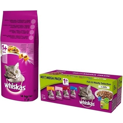 Whiskas Adult s hovädzím mäsom a zeleninou 14 kg