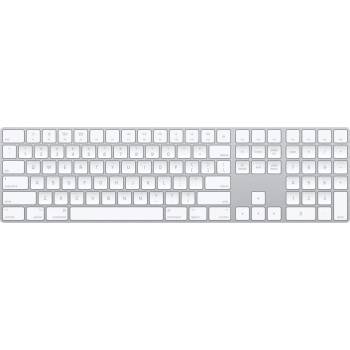 Apple Magic Wireless Keyboard US with Numeric Keypad - безжична клавиатура за iPad и MacBook (сребрист-бял)