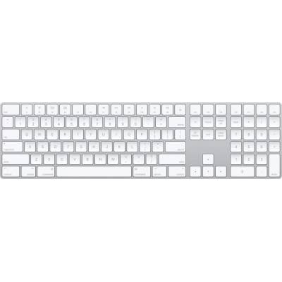 Apple Magic Wireless Keyboard US with Numeric Keypad - безжична клавиатура за iPad и MacBook (сребрист-бял)