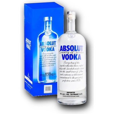 Absolut Vodka 40% 4,5 l (karton)