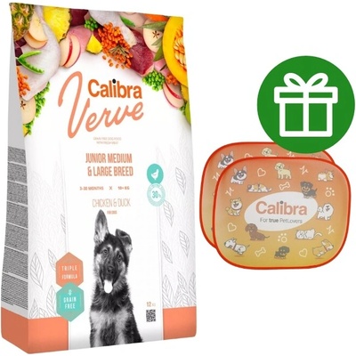 Calibra Dog Verve GF Junior M&L Chicken & Duck 12 kg