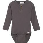 Minymo Детско ежедневно термо бельо Minymo Kid's Body L/S Rib Everyday base layer - Dark Gull Grey - размер 56 (EU) (714-1645-0111)