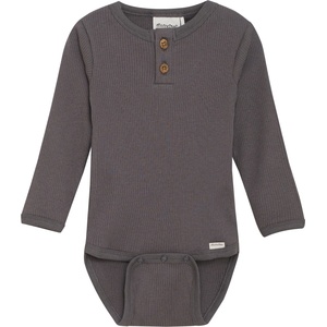 Minymo Детско ежедневно термо бельо Minymo Kid's Body L/S Rib Everyday base layer - Dark Gull Grey - размер 56 (EU) (714-1645-0111)