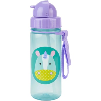 Skip Hop Бутилка със сламка Skip Hop Zоо - Unicorn, 385 ml (9N567610)