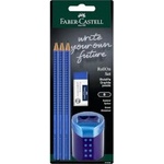 Faber-Castell Моливи 3 броя Grip 2001 B с гума Dust Free и острилка