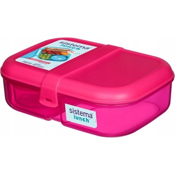 Sistema Krabička na svačinu Ribbon Lunch s vložkou a kelímkem modrá