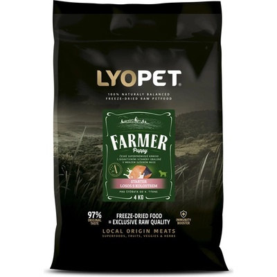 Lyopet Farmer Puppy Starter Losos s kolostrem 4 kg