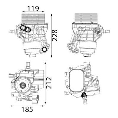 Olejový chladič pro motorový olej MAHLE ORIGINAL CLC 466 000S (CLC466000S)