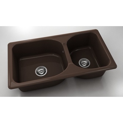 FAT Mивка Classic 213, Polymer marble, 18 Тъмно венге, с включен сифон