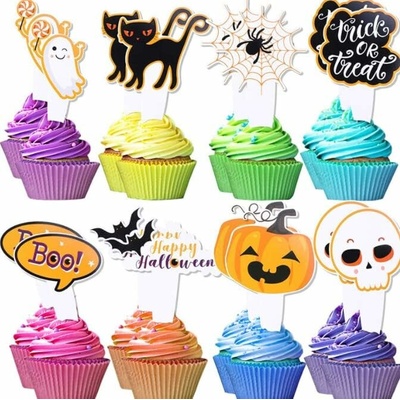Dortové halloweenské toppery - 32 ks