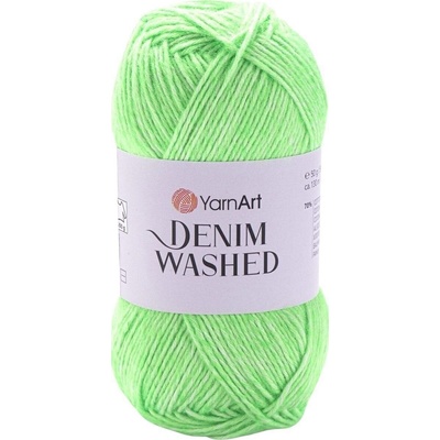 YARNART Denim Washed 912 Neon Green Плетива прежда (Denim Washed 912)