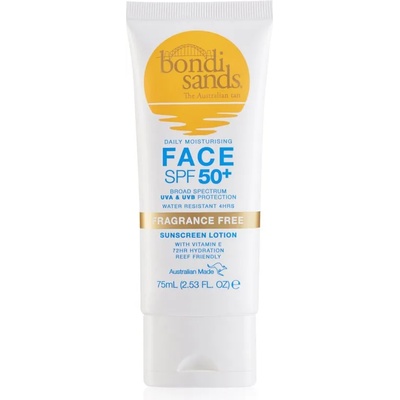 Bondi Sands SPF 50+ Face Fragrance Free слънцезащитен крем за лице без парфюм SPF 50+ 75ml