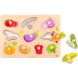 Tooky Toy Дървен Пъзел с дръжки Зеленчуци ty855