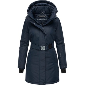 Navahoo Дамско зимно парка FROSTKUSS 14 с подвижен качулка и колан, navy (N-108-843.FROSTKUSS14.302_navy)