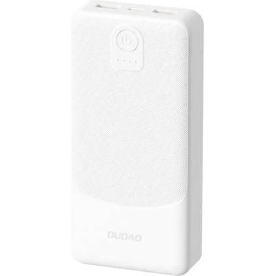 Dudao Преносима батерия Powerbank Dudao K10 10000mAh 2.4A 2 x USB-A - бял (K10-W)
