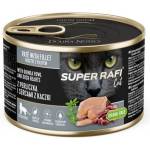 RAFI Super Rafi Cat Sterilised P&F Guinea fowl and Duck hearts 185 г