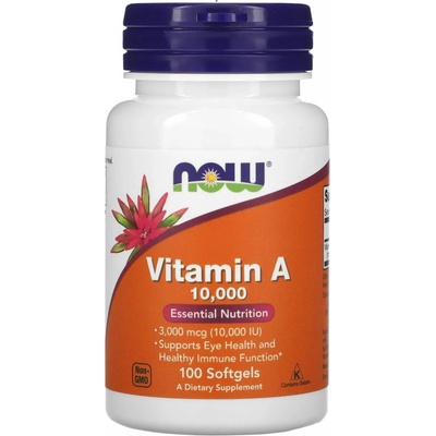Now Foods Vitamín A 10000 IU 100 softgel kapsúl