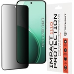Techsuit Стъклен протектор за Oppo Reno14 - Techsuit 111D Privacy Full Glue - Черен