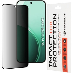Techsuit Стъклен протектор за Oppo Reno14 - Techsuit 111D Privacy Full Glue - Черен