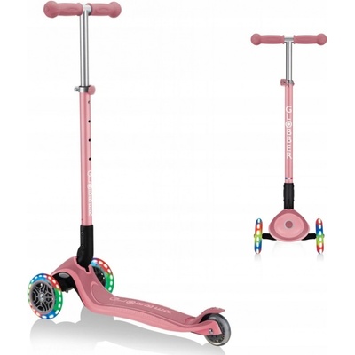 Globber Primo Foldable Plus Lights pastel pink
