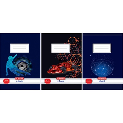 Herlitz Sešit školní 523 A5 linka 12mm mix kluci