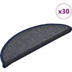 vidaXL Изтривалки за стълби, 30 бр. , 56x17x3 см, тъмносиви и сини, полукръгли (3365743)