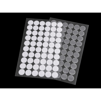 Suchý zip samolepicí kolečka Ø15 mm transparentní Varianta: transparent, Balení: 1 karta – Zboží Dáma