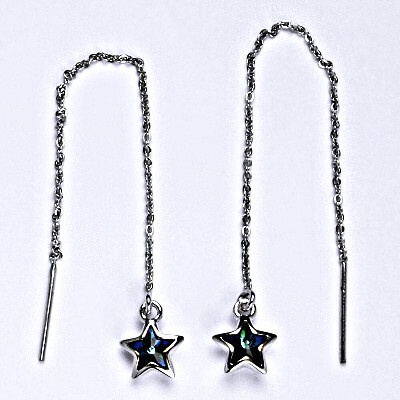 Čištín řetízkové protahovací se Swarovski krystalem bermuda blue NŘ 1326