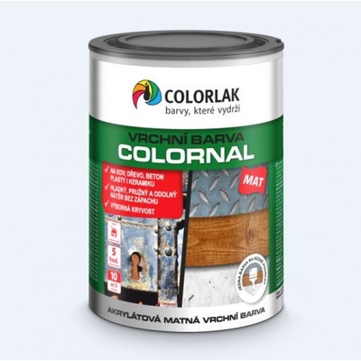 Colorlak vodouředitelná matná rychleschnoucí vrchní barva Colornal mat 0,6L 1999 černá