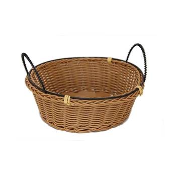 Image 1 of Jin bo yang CN-Водоустойчив панер кръг с метални дръжки 20x7cm КАФЯВ TU20753CS (181073-2) (01981391)