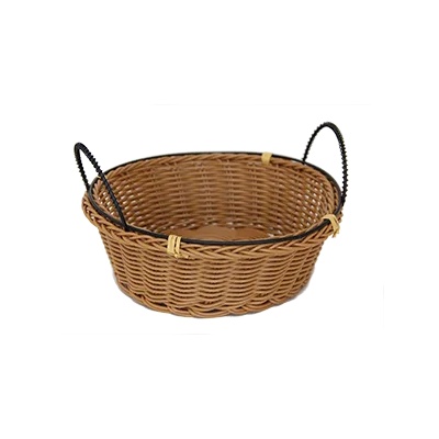 Jin bo yang CN-Водоустойчив панер кръг с метални дръжки 20x7cm КАФЯВ TU20753CS (181073-2) (01981391)