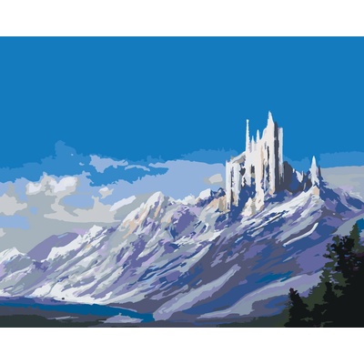 ZUTY Maľovanie podľa čísel ZÁMOK V HORÁCH 80 x 100 cm