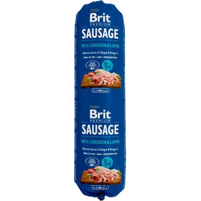 Brit Sausage kuřecí a jehněčí 12 x 800 g