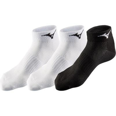 Mizuno Чорапи Mizuno 3 Pack Training Mid Ankle Socks - White/Black