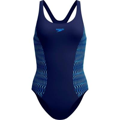Speedo Дамски бански костюм Speedo Women's Placement Muscleback Swimsuit - Peacoat / Angelic Blue - размер 40 (EU) (150-5720-0415)