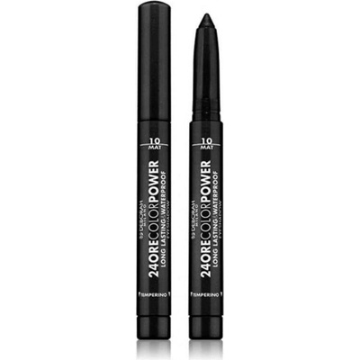 Deborah Milano voděodolný vysouvací oční stín v tužce 24ore Color Power 10 Mat Black 1,4 g