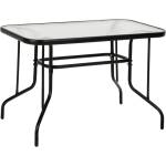 TopMebel Маса Toledo TopMebel метал - закалено стъкло в черен цвят 110x60x70см