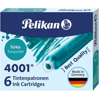 Pelikan 4001 Inkoustové bombičky 6 ks tyrkys