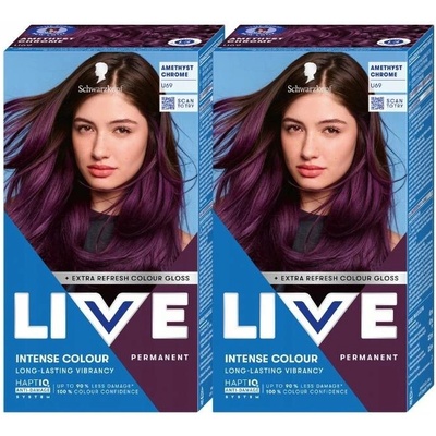 Live barva na vlasy Fialová U69 Amethyst Chrome x2